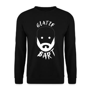 Glatze Bart - Unisex Pullover - Schwarz - Vorne - Alina (178cm) & Michal (187cm)