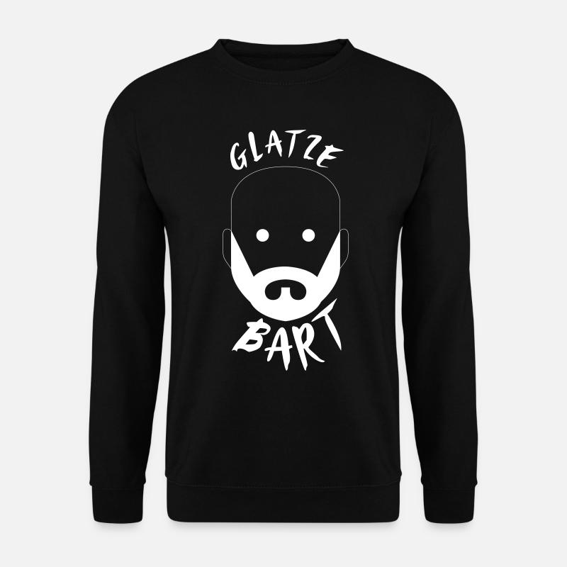 Glatze Bart - Unisex Pullover - Schwarz