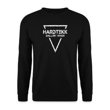 Hardtekk - Tekk - Techno - Techno music - Rave - Unisex Pullover - Schwarz - Vorne - Alina (178cm) & Michal (187cm)