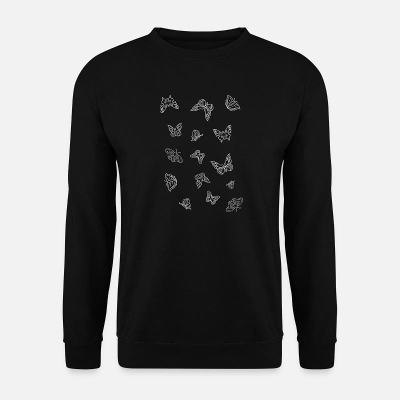 Butterflies Pattern | Butterfly | - Unisex Sweatshirt - black