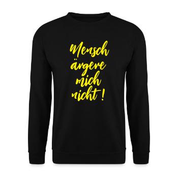 MENSCH ÄRGERE MICH NICHT - Unisex Pullover - Schwarz - Vorne - Alina (178cm) & Michal (187cm)