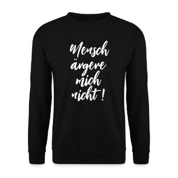 MENSCH ÄRGERE MICH NICHT - Unisex Pullover - Schwarz - Vorne - Alina (178cm) & Michal (187cm)