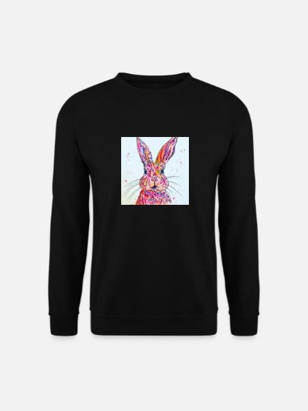 Happy Rabbit - Unisex Sweatshirt - black