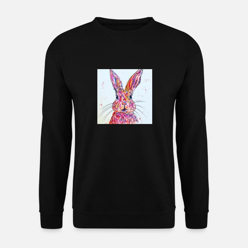 Lapin heureux - Sweat-shirt Unisexe - noir