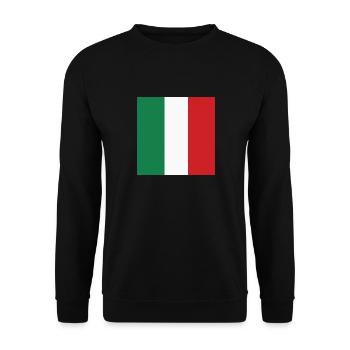 Italien Flagge, italienische Stolz patriotische Geschenk - Unisex Pullover - Schwarz - Vorne - Alina (178cm) & Michal (187cm)