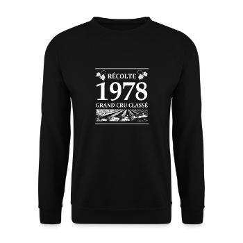 Récolte 1978 - Sweat-shirt Unisexe - noir - Devant - Alina (178cm) & Michal (187cm)