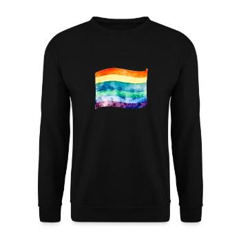 Lgbt flag - Unisex Sweatshirt - black - Front - Alina (178cm) & Michal (187cm)