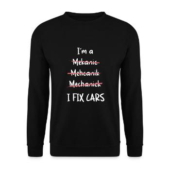 Je répare les voitures - Sweat-shirt Unisexe - noir - Devant - Alina (178cm) & Michal (187cm)