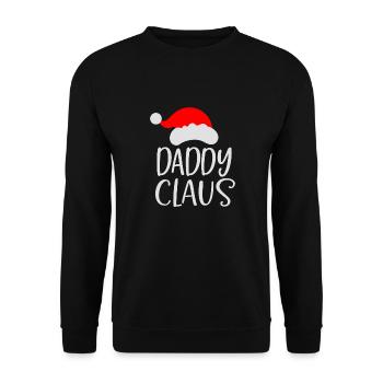Papa Vater Weihnachtsmann Lustig T-Shirt - Unisex Pullover - Schwarz - Vorne - Alina (178cm) & Michal (187cm)