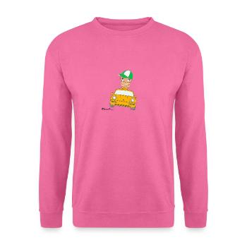 Würmeli aus dem Auto - Unisex Pullover - Pink - Vorne