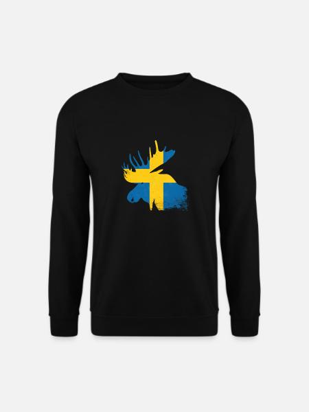 Elch Silhouette Schweden - Unisex Pullover - Schwarz