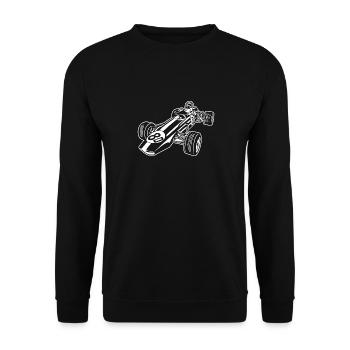 Race Car / Race Car 02_white - Unisex Sweatshirt - black - Front - Alina (178cm) & Michal (187cm)