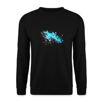 Paint splatter! Colorful. Gift. - Unisex Sweatshirt - black - Front - Alina (178cm) & Michal (187cm)