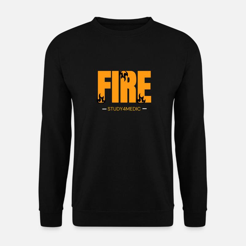 Fire - Unisex Pullover - Schwarz