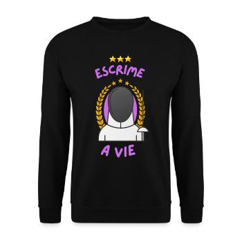 ESCRIME A VIE - Sweat-shirt Unisexe - noir - Devant - Alina (178cm) & Michal (187cm)