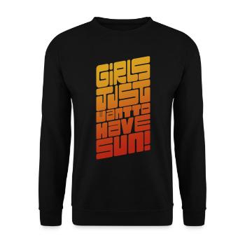 Girls just want to have sun - Unisex Sweatshirt - black - Front - Alina (178cm) & Michal (187cm)