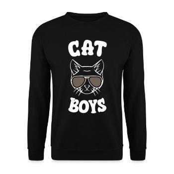 Cat Boys - Unisex Pullover - Schwarz - Vorne - Alina (178cm) & Michal (187cm)