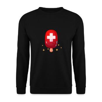 Crème glacée de croix suisse pour les patriotes suisses cool - Sweat-shirt Unisexe - noir - Devant - Alina (178cm) & Michal (187cm)