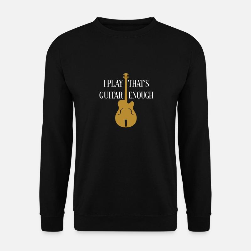 Ich spiele Gitarre das reicht - Gitarrensilhouette - Unisex Pullover - Schwarz