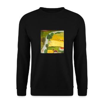 Landscape with river - Unisex Pullover - Schwarz - Vorne - Alina (178cm) & Michal (187cm)