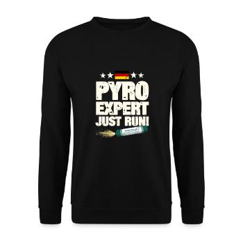 Pyro Expert - Unisex Sweatshirt - black - Front - Alina (178cm) & Michal (187cm)