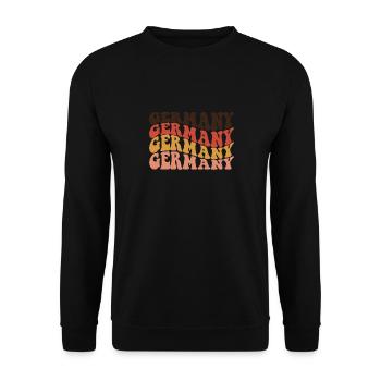 Calques de texte rétro Allemagne - Sweat-shirt Unisexe - noir - Devant - Alina (178cm) & Michal (187cm)