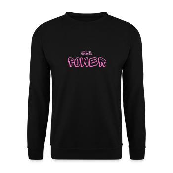 Girl Power - Unisex Pullover - Schwarz - Vorne - Alina (178cm) & Michal (187cm)