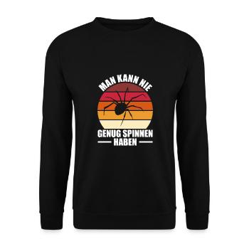Spinne Terrarium Vogelspinne Spinnenzüchter - Unisex Pullover - Schwarz - Vorne - Alina (178cm) & Michal (187cm)