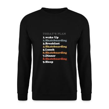 Skateboard Skateboard for Skater - Unisex Sweatshirt - black - Front - Alina (178cm) & Michal (187cm)