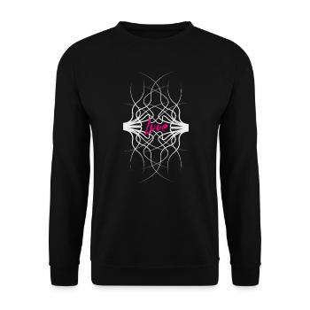 Feeli,g love - Unisex Sweatshirt - black - Front - Alina (178cm) & Michal (187cm)