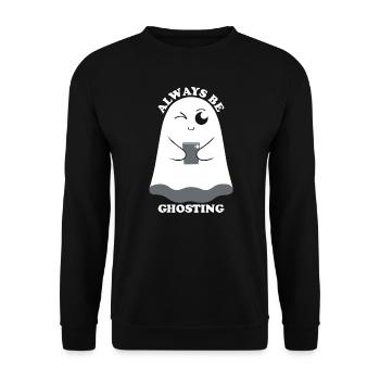 Boo Fantôme Drôle - Sweat-shirt Unisexe - noir - Devant - Alina (178cm) & Michal (187cm)