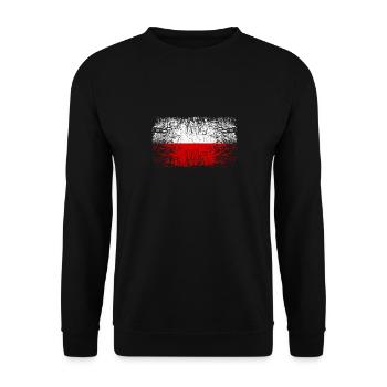 Polen 002 AllroundDesigns - Unisex Pullover - Schwarz - Vorne - Alina (178cm) & Michal (187cm)