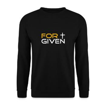 FORGIVEN by csDesign - You are forgiven! - Unisex Sweatshirt - black - Front - Alina (178cm) & Michal (187cm)