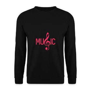 Music ... Music - Unisex Sweatshirt - black - Front - Alina (178cm) & Michal (187cm)