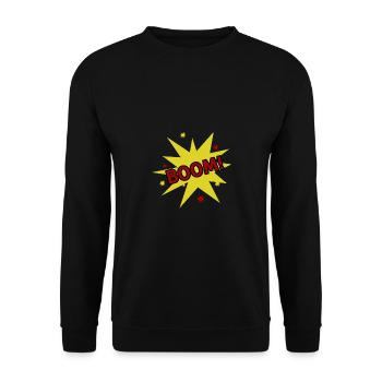 BOOM! - Unisex Sweatshirt - black - Front - Alina (178cm) & Michal (187cm)