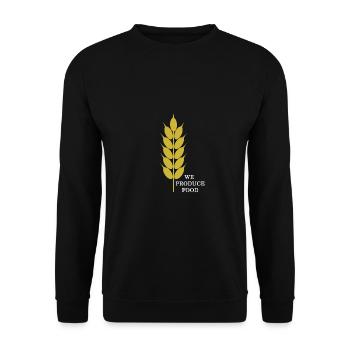 Agriculture, we produce food - Landwirtschaft - Unisex Pullover - Schwarz - Vorne - Alina (178cm) & Michal (187cm)