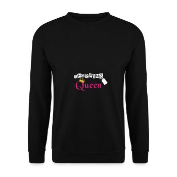 Shopping Queen - Shopping Queen - Sweat-shirt Unisexe - noir - Devant - Alina (178cm) & Michal (187cm)