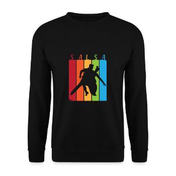 Salsa Dancer Dancer - Unisex Sweatshirt - black - Front - Alina (178cm) & Michal (187cm)