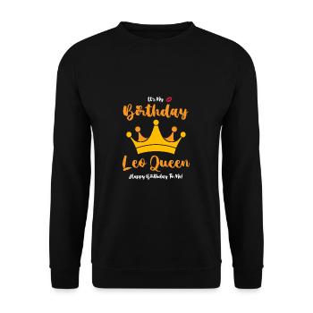 Signe du zodiaque Lion - Sweat-shirt Unisexe - noir - Devant - Alina (178cm) & Michal (187cm)