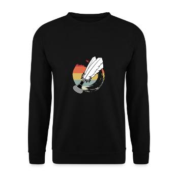 Indiaca Volleyball Vintage Amérique du Sud - Sweat-shirt Unisexe - noir - Devant - Alina (178cm) & Michal (187cm)