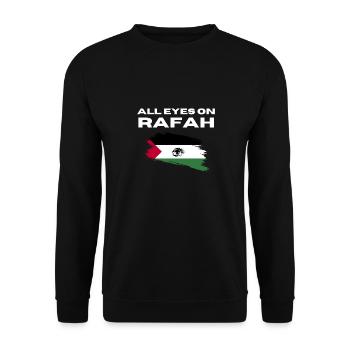 Tous les yeux sont rivés sur Rafah : la colombe de la paix - Sweat-shirt Unisexe - noir - Devant - Alina (178cm) & Michal (187cm)