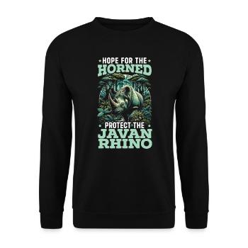 Endangered species, animal lovers, animal welfare - Unisex Sweatshirt - black - Front - Alina (178cm) & Michal (187cm)