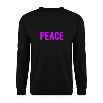 peace Frieden Love Liebe Freunde Freundschaft - Unisex Pullover - Schwarz - Vorne - Alina (178cm) & Michal (187cm)
