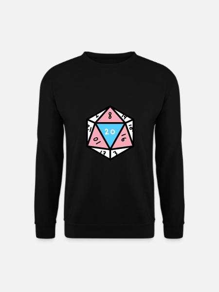 Transgender D20 Cube Trans Pride - Unisex Sweatshirt - black