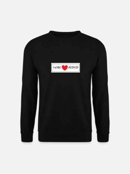 Maik liebt Jesus - Unisex Pullover - Schwarz