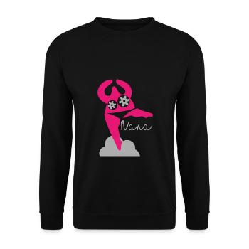 NaNa pink - Unisex Pullover - Schwarz - Vorne - Alina (178cm) & Michal (187cm)