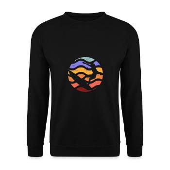 Surf Plage Surf Surf Été Amoureux de la mer - Sweat-shirt Unisexe - noir - Devant - Alina (178cm) & Michal (187cm)