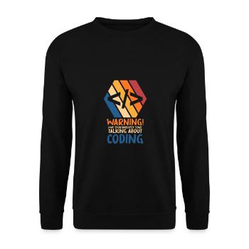 Programmeur Geek Programmeur Programmeur Informatique Codeur L - Sweat-shirt Unisexe - noir - Devant - Alina (178cm) & Michal (187cm)