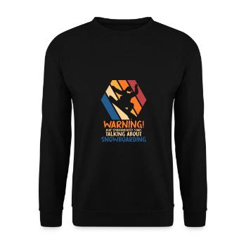 Snowboard Snowboarding Snowboarder Skiliebhaber - Unisex Pullover - Schwarz - Vorne - Alina (178cm) & Michal (187cm)