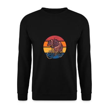 Radfahrer Fahrrad Fahrrad Radfahren Mountainbike L - Unisex Pullover - Schwarz - Vorne - Alina (178cm) & Michal (187cm)